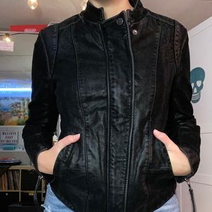 Free People Faux Leather Moto Jacket
